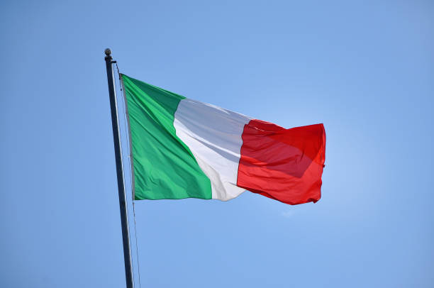 istock Flag of Italy blowing in the wind 895000142