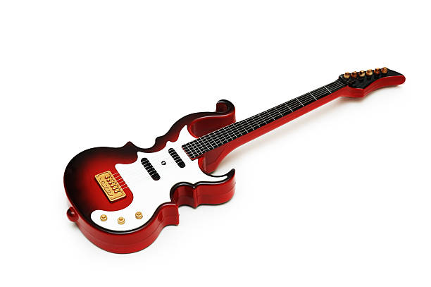 istock Rock guitar isolated on the white background 89500079
