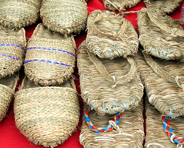 Straw sandals