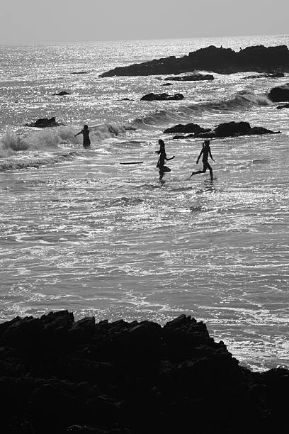 istock Beach silhouette in black and white 89500319