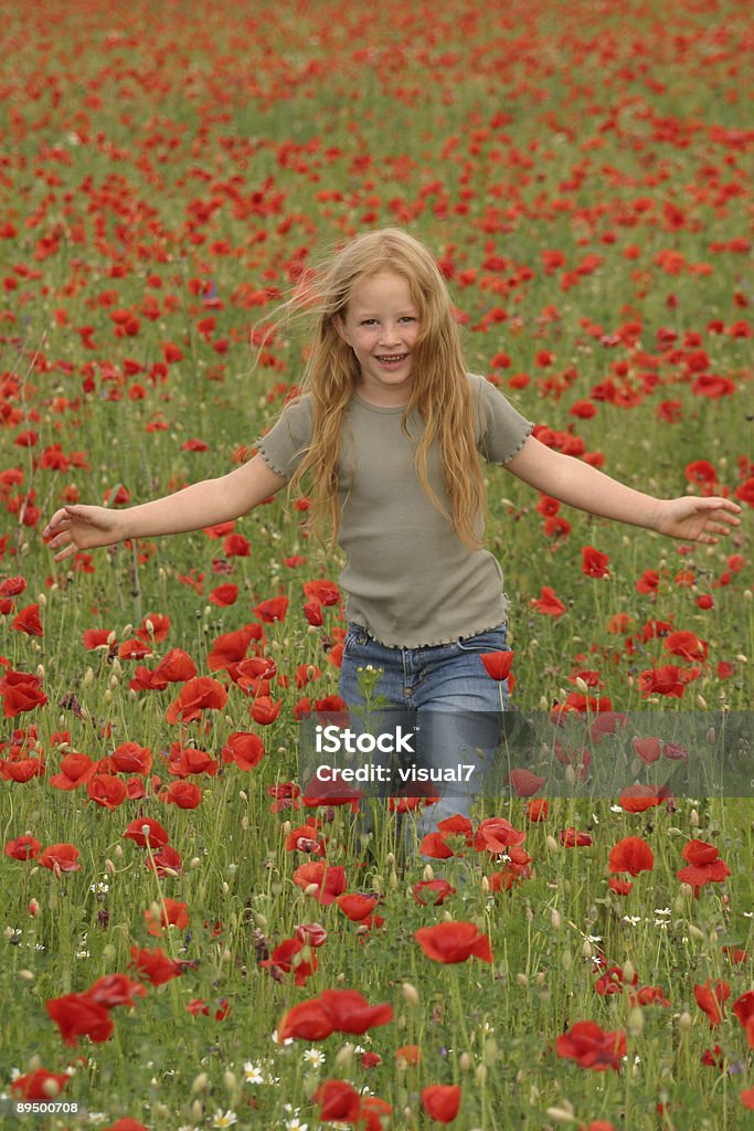 Girl Child Freckles Poppy Stock Photo - Download Image Now - Girls, 8-9  Years, Beautiful People - iStock