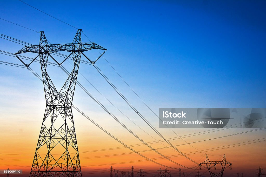 Electricity Power Cable Stock Photo