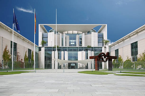 Federal chancellery Bundeskanzleramt - home of the german chancellor. chancellor of germany photos stock pictures, royalty-free photos & images
