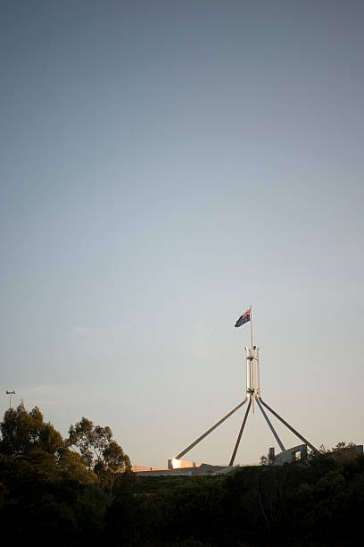istock aus flag on parliament hil 89501368