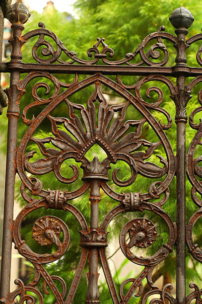 istock Old metal fence 89501969