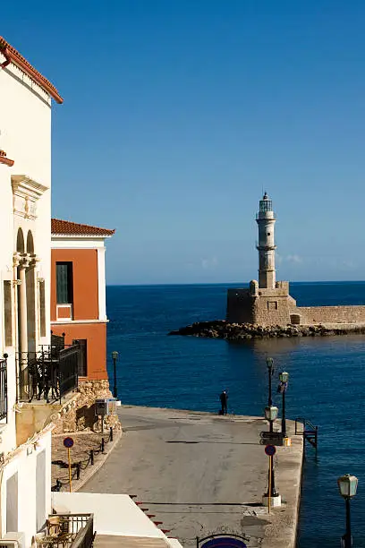 Photo of Chania - Lighthouse in old port, Crete