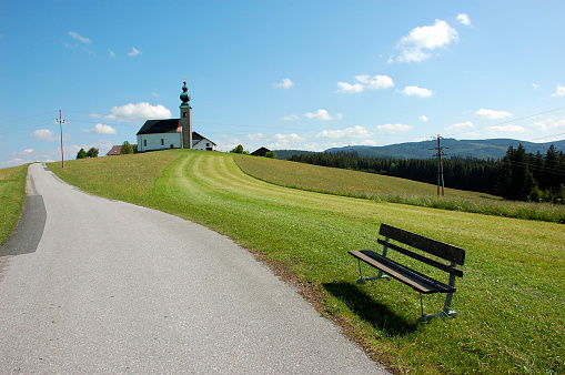 Saint Donat chapel in Balatonlelle on the Kishegy Small Mountain next to lake Balaton with a nice view .