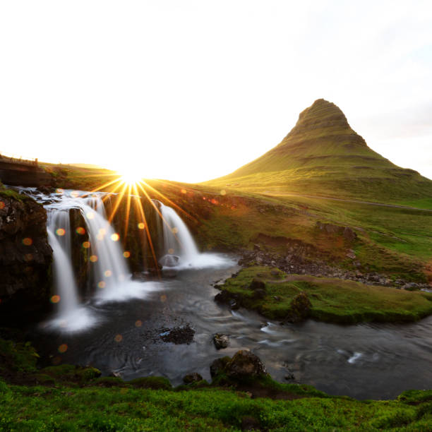 istock Colorful sunrise on Kirkjufellsfoss waterfall 895023296