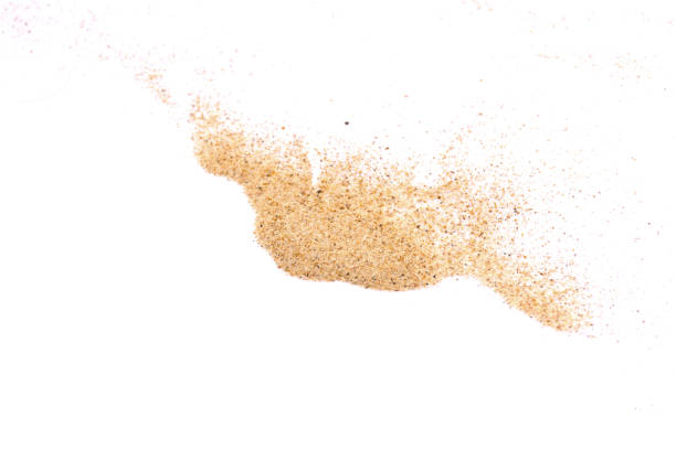 istock Close up Sand isolated on white backgrounds 895023676