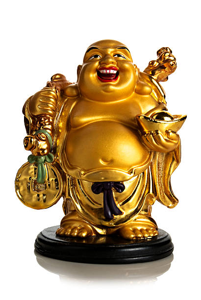 buda sonriente - buddha laughing guru smiling fotografías e imágenes de stock