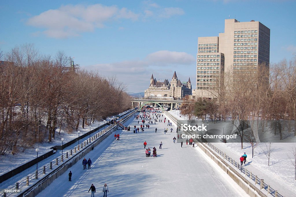 Patinoire du Canal Rideau, à Ottawa (UNESCO - Photo de Canal Rideau libre de droits