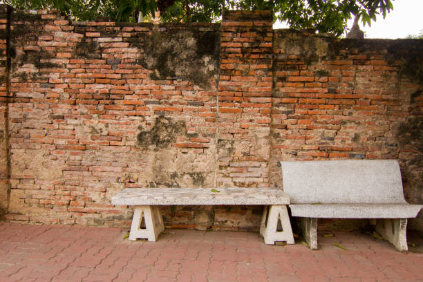 Chair rock with ancient brick walls.