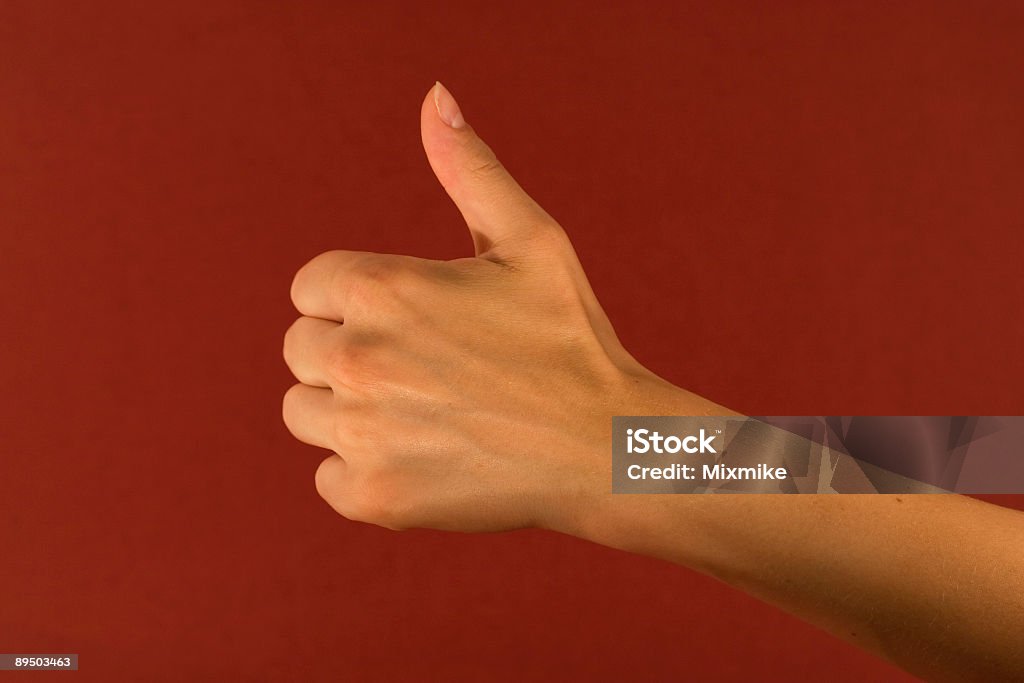 woman's hand mit "OK" - Lizenzfrei Daumen hoch Stock-Foto