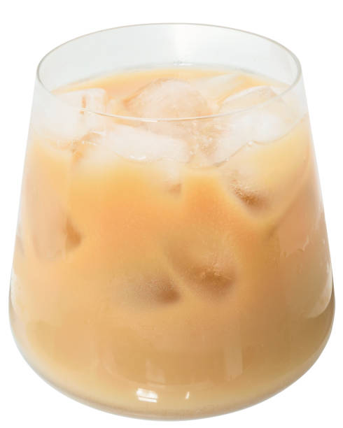 istock Glass with iced coffee isolated 895043010