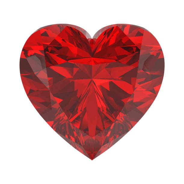 istock 3D illustration isolated red diamond heart stone 895058804