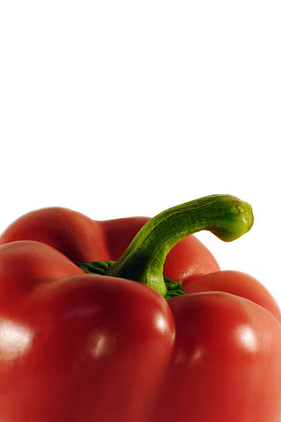 Red Bell Pepper at Bottom stock photo