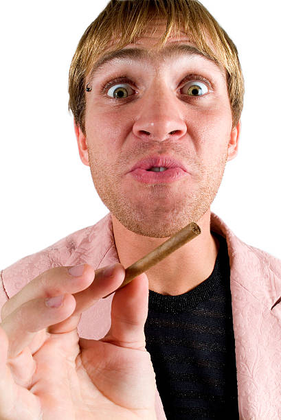 istock Bad mafia man talk threatening with a cigar in hand 89506046