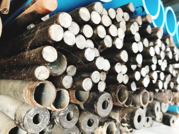 istock PVC pipes stacked in factory. 895060958