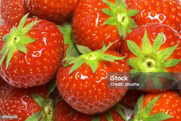 Foto de Morangos Fundo e mais fotos de stock de Abundância - Abundância, Agricultura, Alimentação Saudável