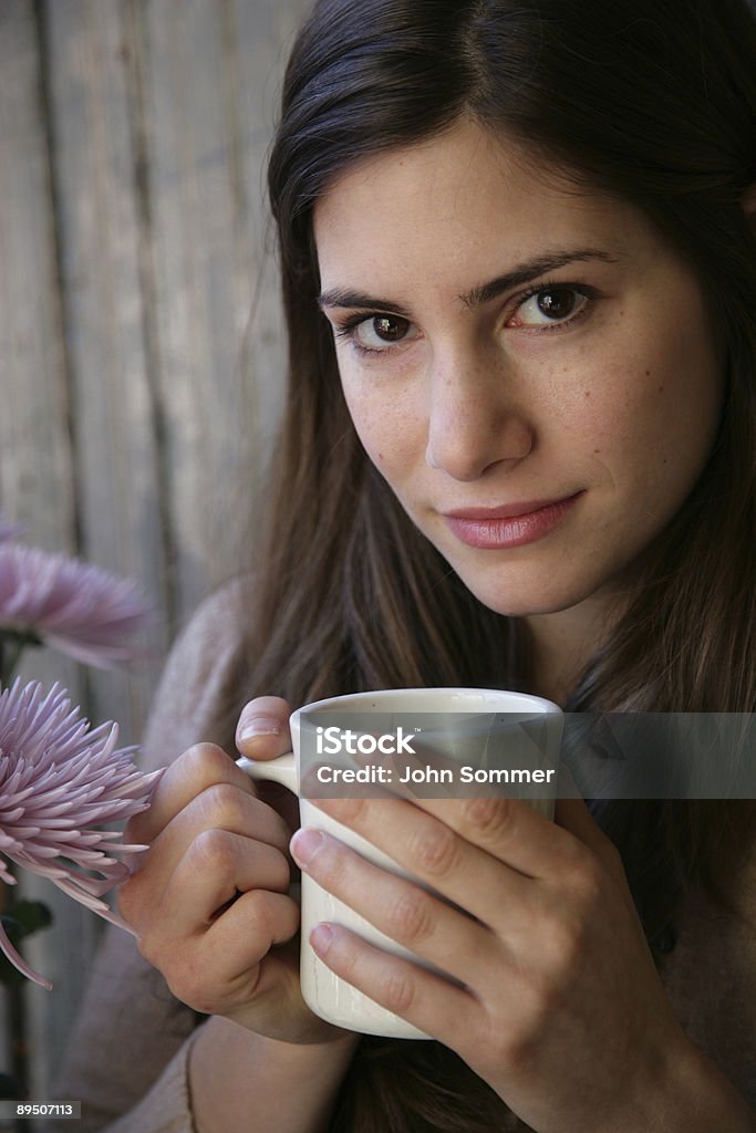 Desfrutando de café - Foto de stock de Acordar royalty-free