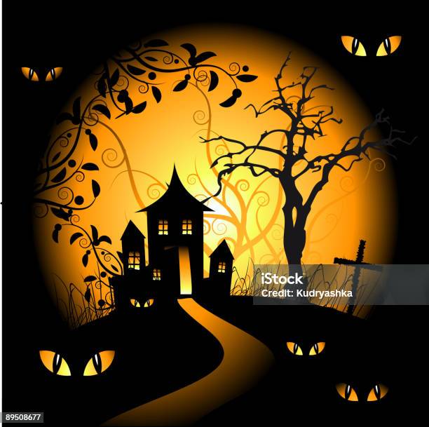 Halloween Night Stock Illustration - Download Image Now - Animal, Animal Eye, Art