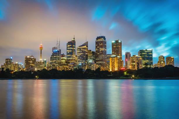 istock Sydney Skyline at Night Australia 895109430