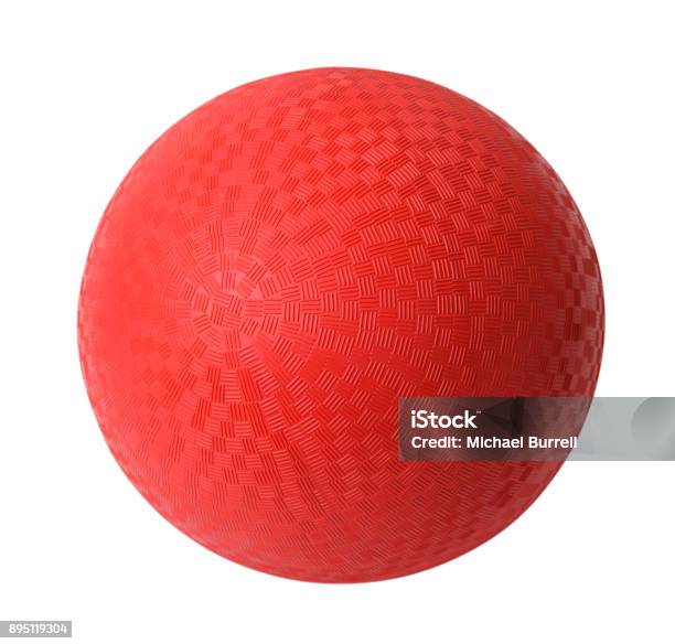 Red Dodgeball Stock Photo - Download Image Now - Sports Ball, Kickball, Sphere