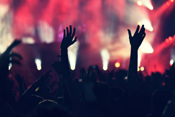 istock Crowd rocking during a concert with raised arms. 895119780