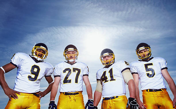 istock Low angle view of sportsmen  89512434