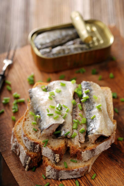 istock Sardines on wholegrain bread fresh sandwich 895127490