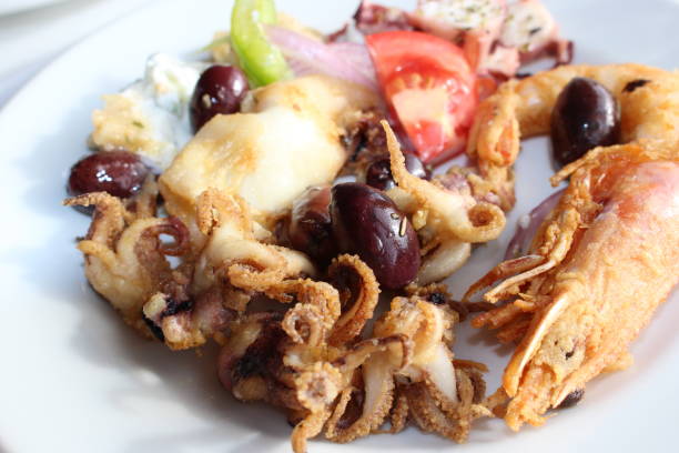 istock Traditional Greek Seafood Platter 895129944