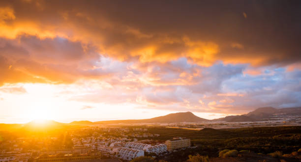 istock Sunset on Tenerife resort Costa Silencio 895137672