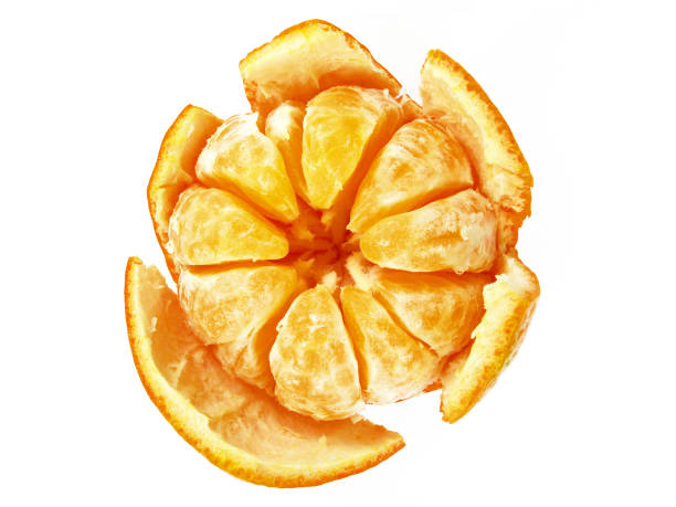 Tasty mandarin (tangerine) isolated on white