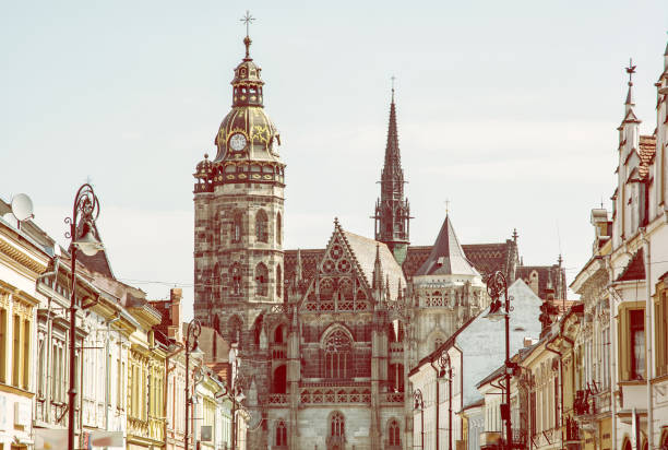 istock St. Elisabeth cathedral in Kosice, Slovakia, yellow filter 895156560