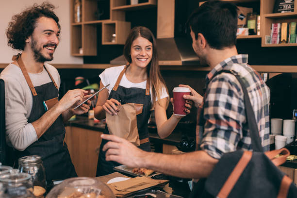 istock Man taking his order at a coffee shop 895242122