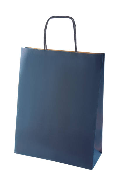 istock Ecological recycling dark blue paper package, packet, bag 895242422