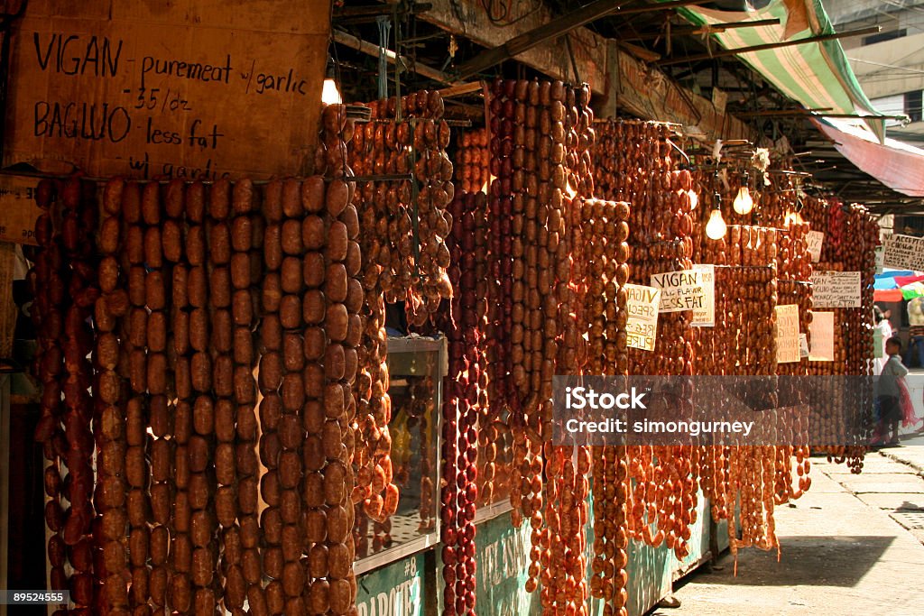 bagiuo salsichas Filipinas mercado - Foto de stock de Filipinas royalty-free