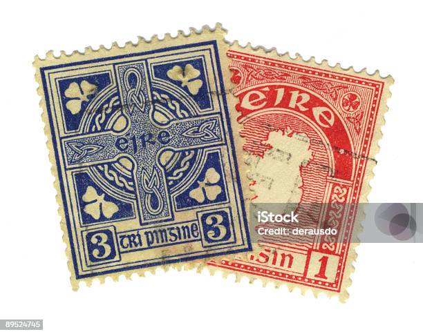 Irish Briefmarken Stockfoto und mehr Bilder von Abschicken - Abschicken, Alt, Altertümlich