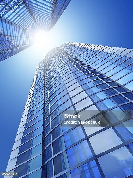 A Picture Of Skyscrapers From A Downward Angle With Sun Beam Stock Photo - Download Image Now