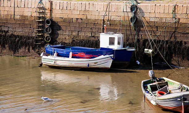 istock Boats Moored at a small harbour in Dublin, Ireland 89525821