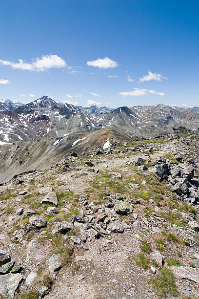 Great view on top of a mountain stock photo