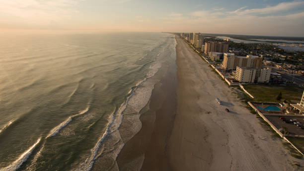 istock Aerial view of Florida beach during sunrise 895268232
