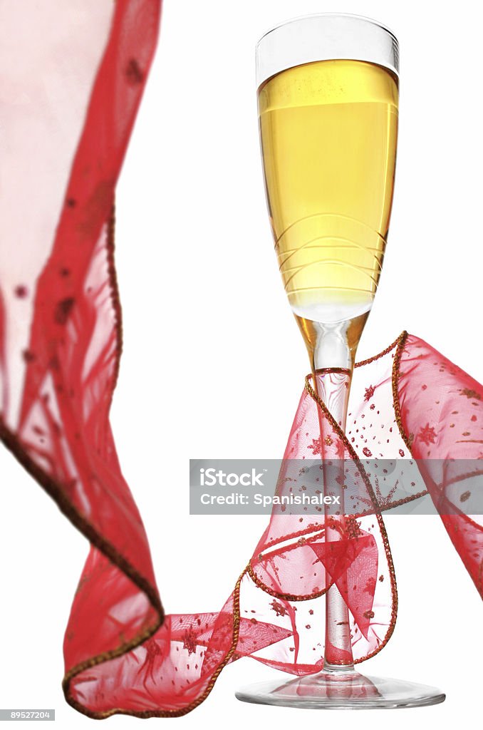 Champagne and Ribbon - 免版稅低酒精蘋果酒圖庫照片