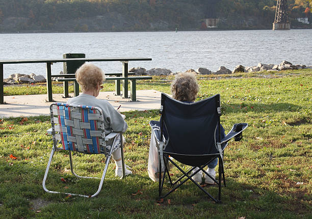 istock Two woman by a river 89527261