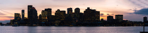 istock Panoramic View of the Downtown Boston Skyline During a Colorful Sunset 895276044
