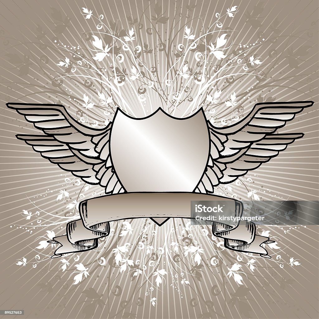 Decorative shield  Color Image stock illustration