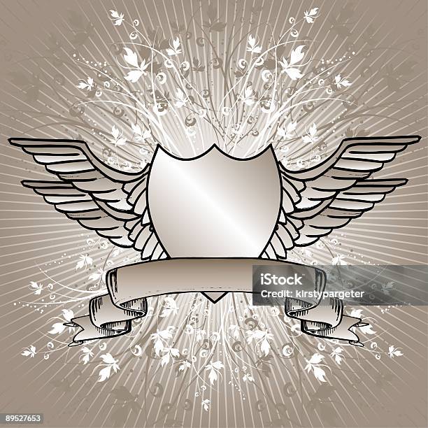 Decorative Shield Stock Illustration - Download Image Now - Color Image, Curled Up, Curve