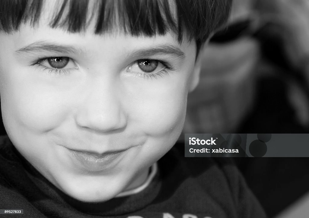 BW Retrato de niño - Foto de stock de Belleza libre de derechos