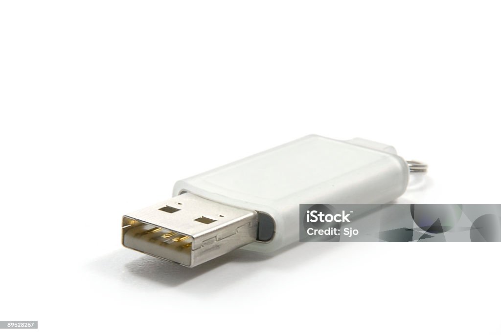 Unidade flash USB - Royalty-free Branco Foto de stock