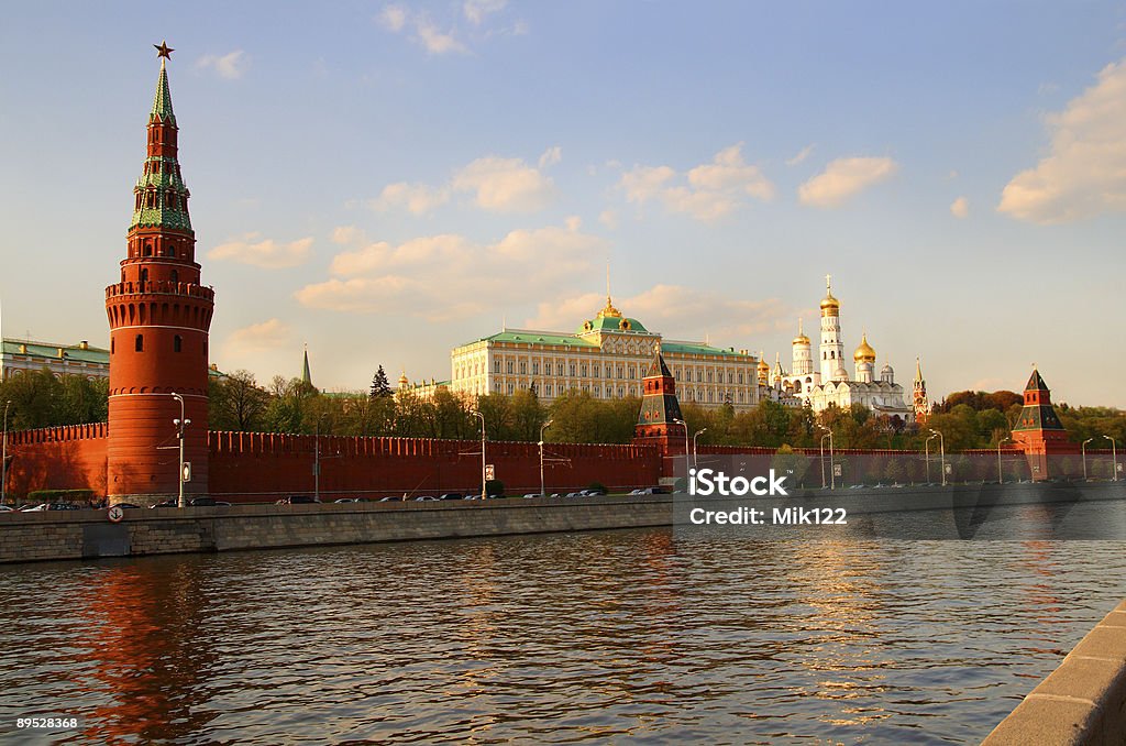 Vue de la rivière sur le kremlin de Moscou - Photo de Architecture libre de droits